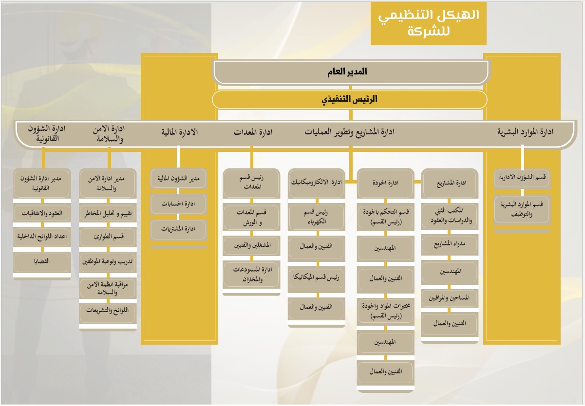 الهيكل التنظيمي لشركة رام الدولية